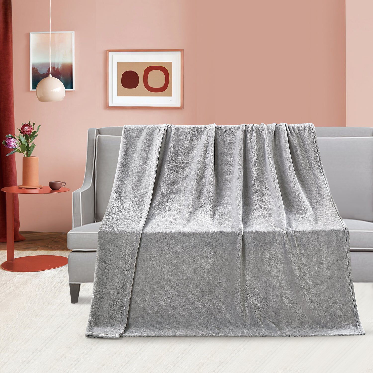 Solid Throw Classic Solid Fleece Throw - Silver – Thesis