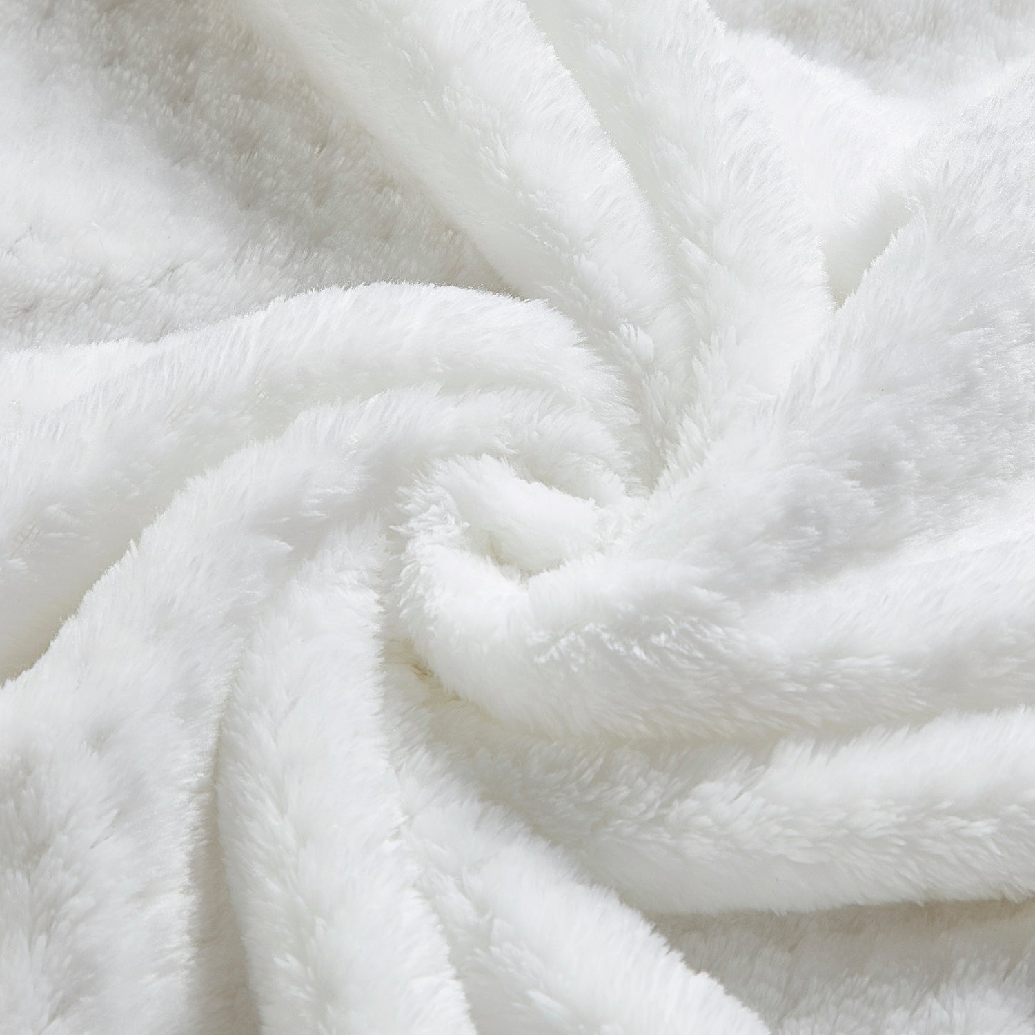Classic Textured Fleece Blanket White - Main Image